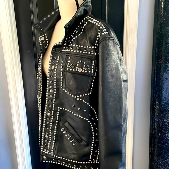 NWT faux leather studded jacket 🖤🔥 - Picture 3 of 3